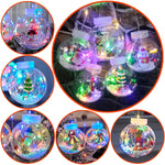 🎄Cortina De Aros y Bolas Con Figuras Navideñas🎅🏻