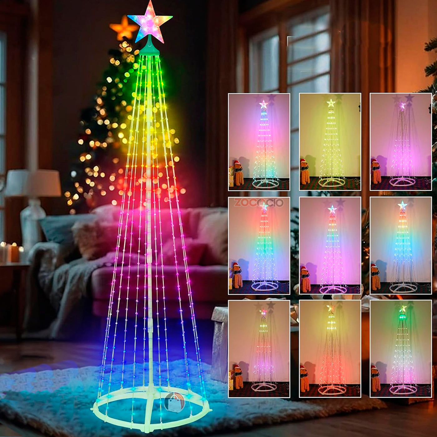 🎄🎅🏻Árbol de Navidad Armable 180 cm con Control⭐🎄