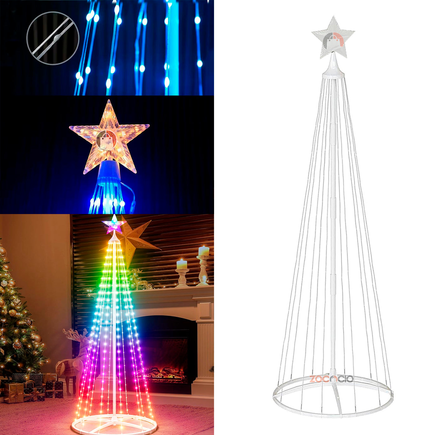 🎄🎅🏻Árbol de Navidad Armable 180 cm con Control⭐🎄