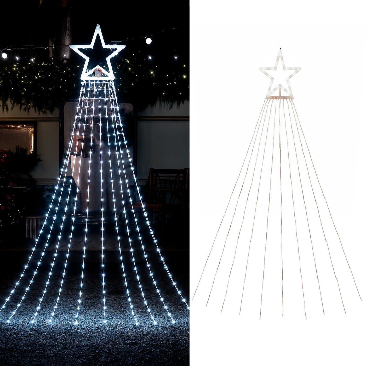 🎄Cadena de Luces LED con Estrella - 2 metros🎄