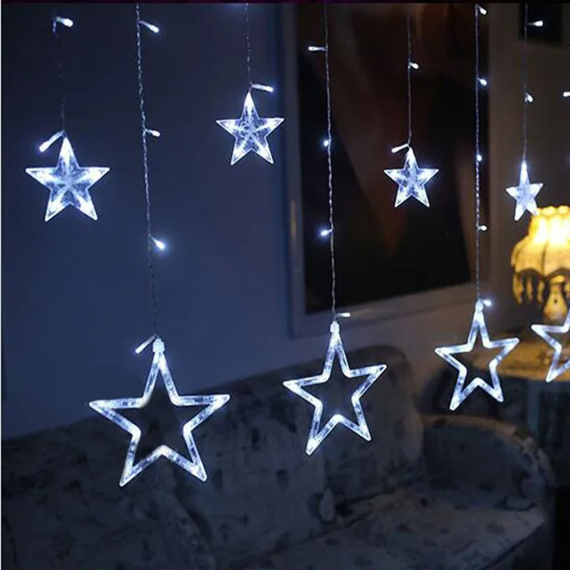 🎄🎅🏻Hermosa Cortina Luces Led Estrella 6 y 3 Metros⭐