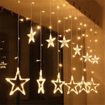 🎄🎅🏻Hermosa Cortina Luces Led Estrella 6 y 3 Metros⭐