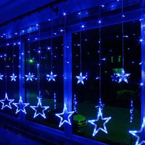 🎄🎅🏻Hermosa Cortina Luces Led Estrella 6 y 3 Metros⭐