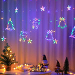 🎄🎅🏻Cortina Navideña Campana Reno Arbol Led🎄🎅🏻