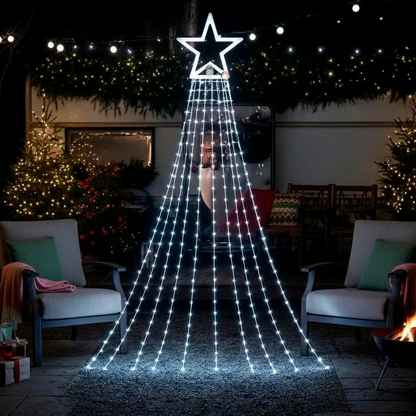 🎄Cadena de Luces LED con Estrella - 2 metros🎄