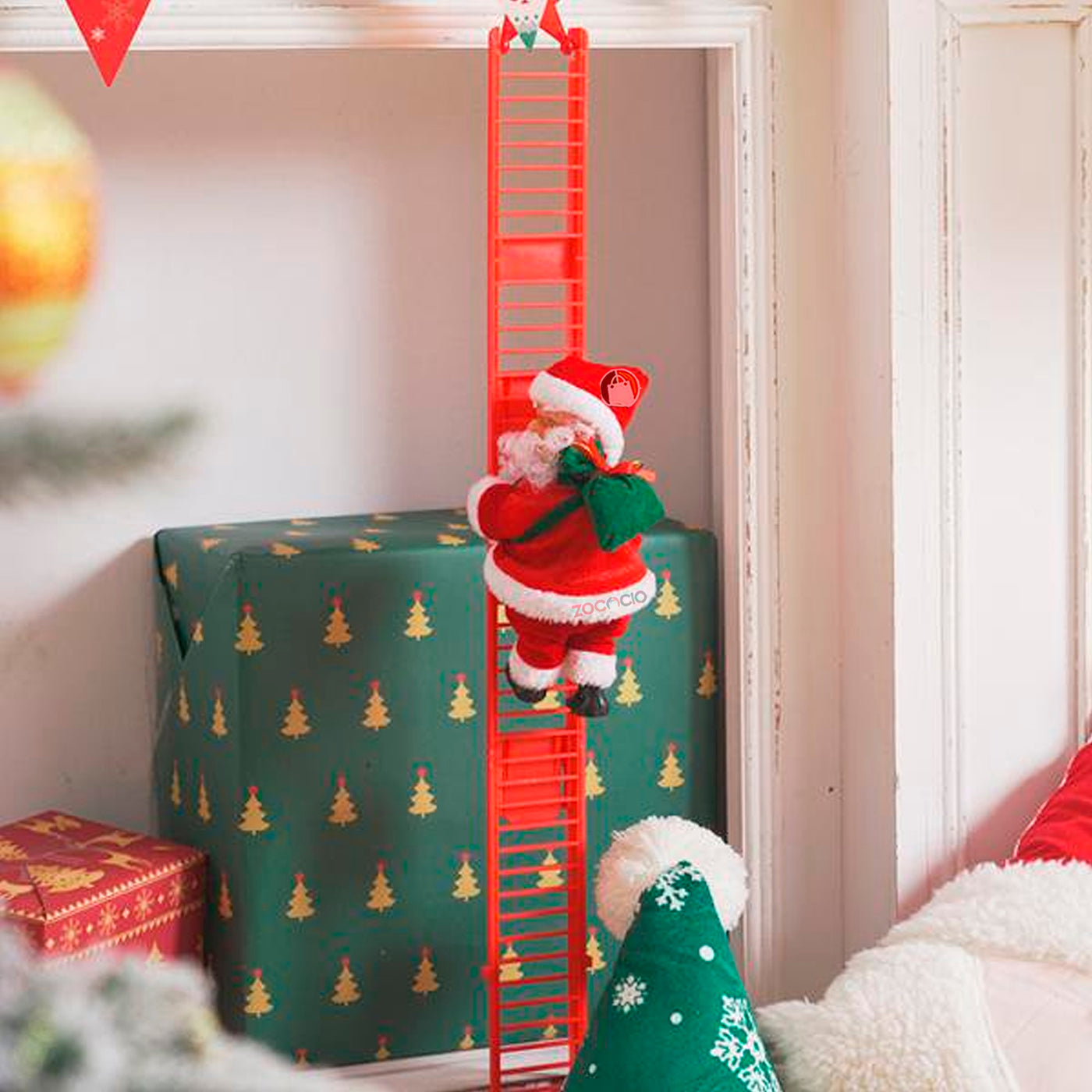 🎅🏻Papá Noel Animado con Escalera Musical🎅🏻