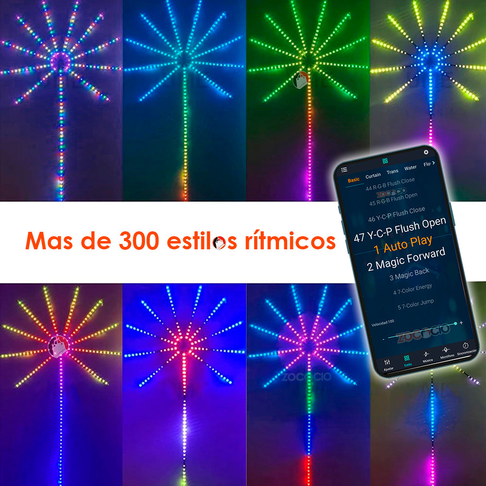 🎄🎅🏻Luces Led Fuegos Artificiales ⭐🎄